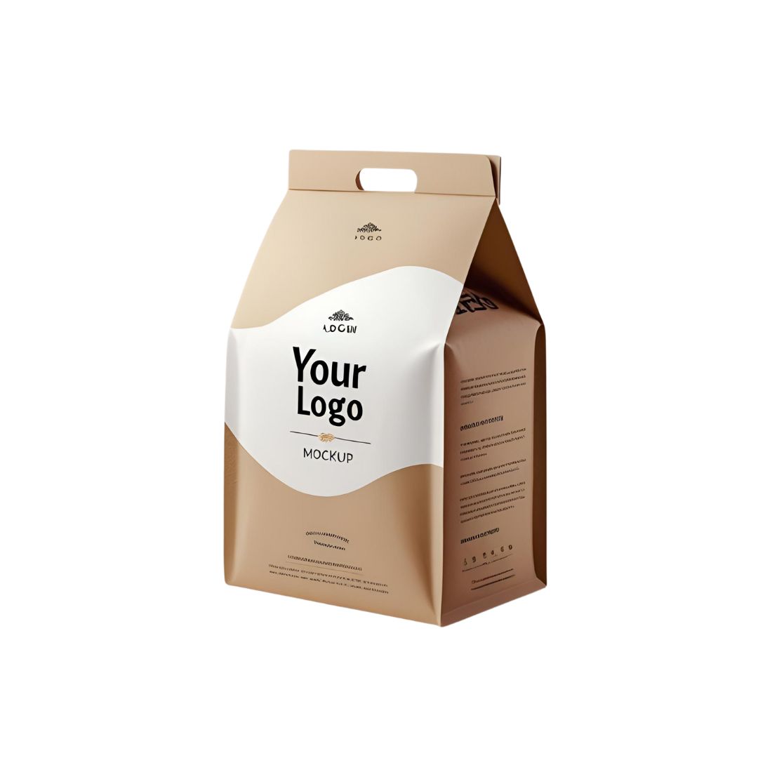 customized kraft food paper bags with printed logo