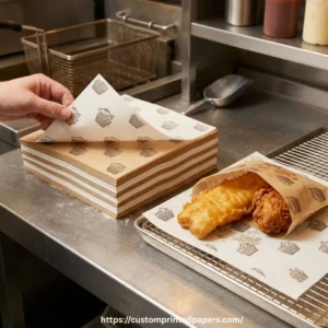 Custom Fry Paper Sheets