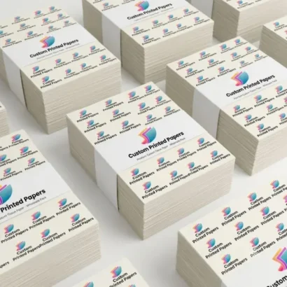 Bulk ream of custom tissue paper, 480 sheets banded for high-volume packing