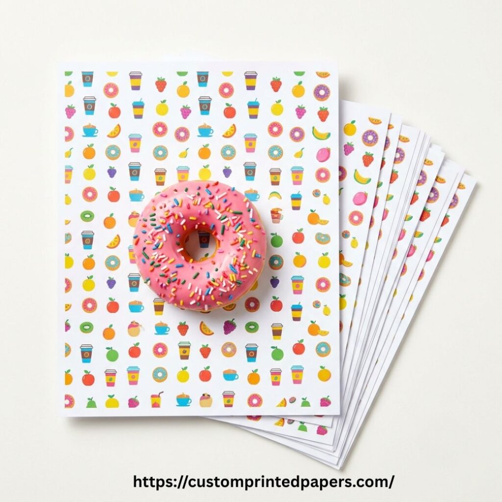 Custom White Donut Paper