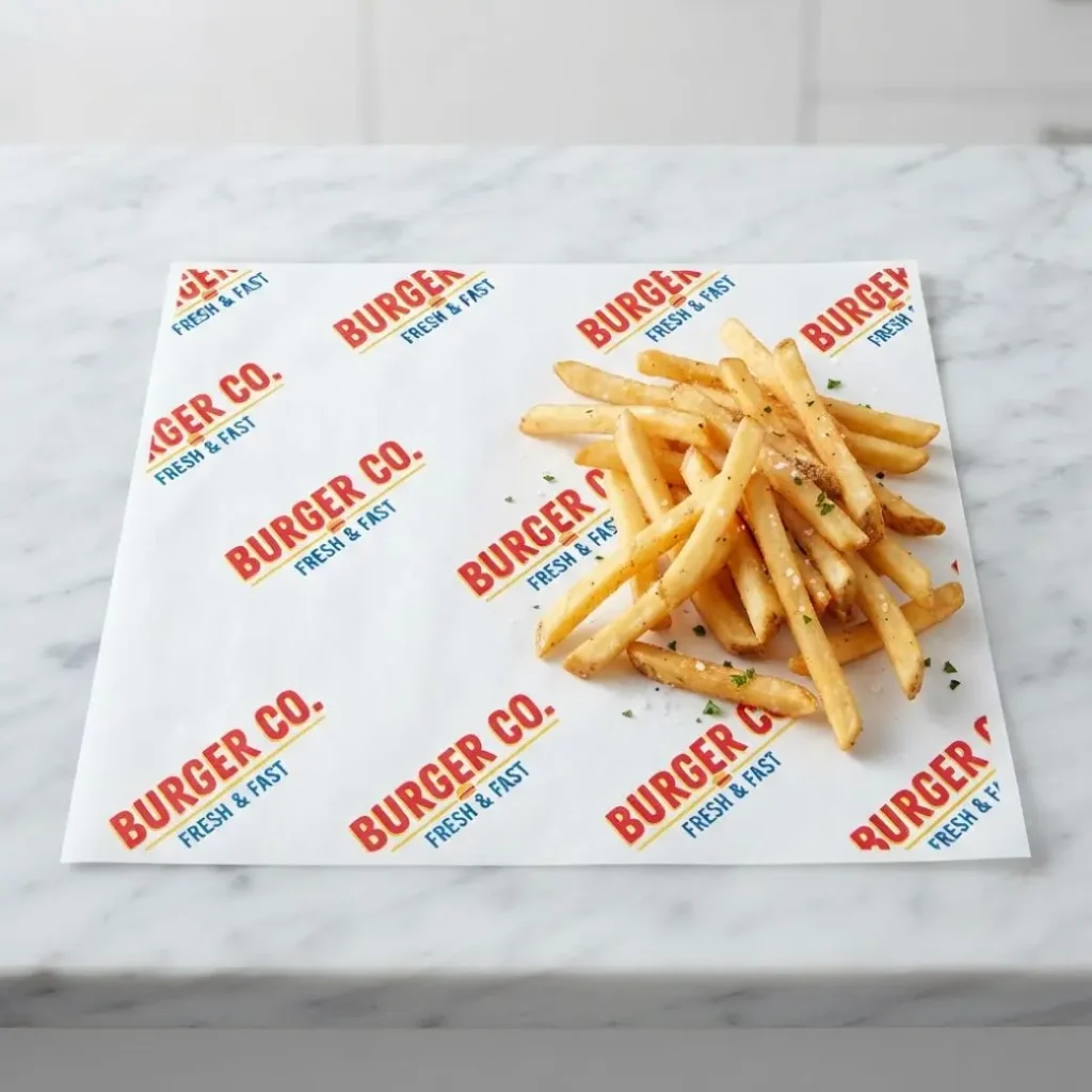 Custom White Fry Paper