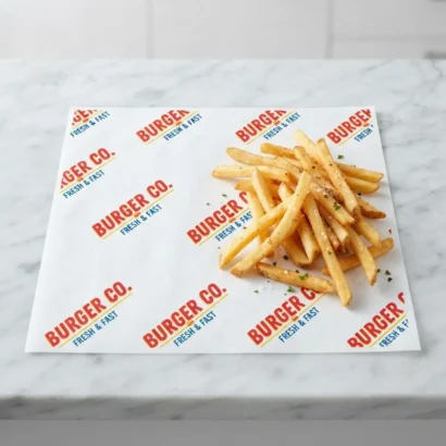 Custom White Fry Paper