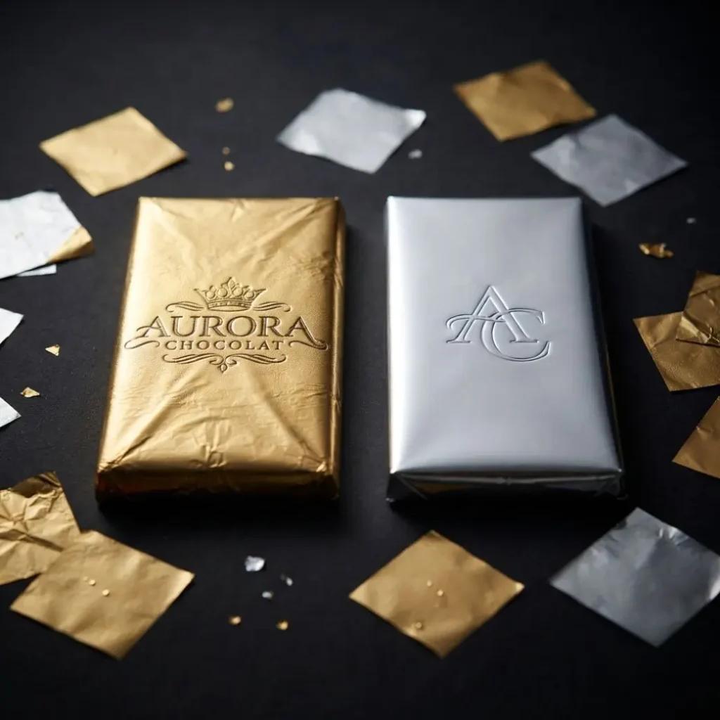 Gold & Silver Foil Chocolate Wrappers